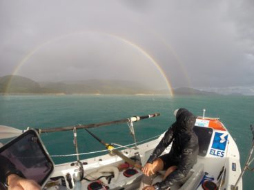 Mr Hops and a rainbow in Greece