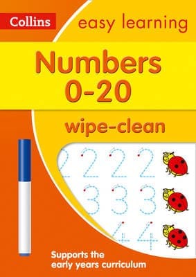 Collins Easy Learning Preschool: Numbers 0-20 Age 3-5 Wipe Clean ...